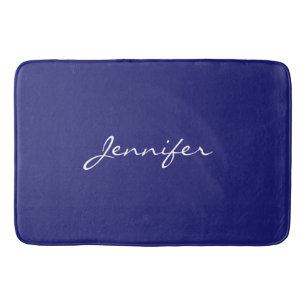 Moderne midnight Blue Plain Unieke Badmat