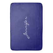 Moderne midnight Blue Plain Unieke Badmat (Voorkant Verticaal)