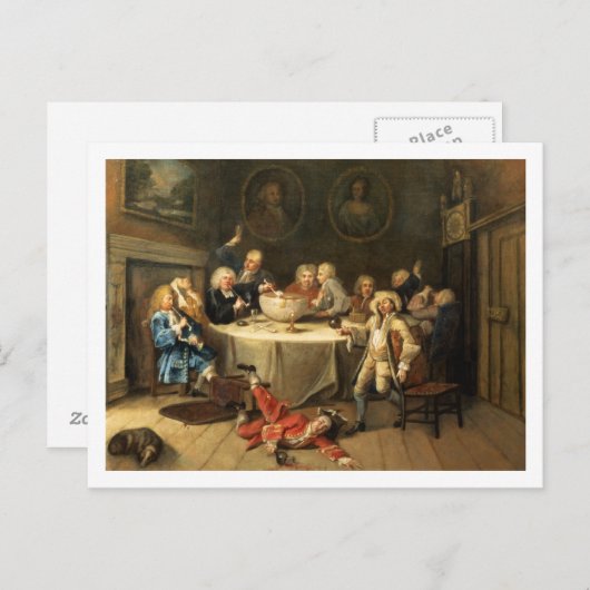 Moderne midnight-discussie briefkaart (Voorkant / Achterkant)