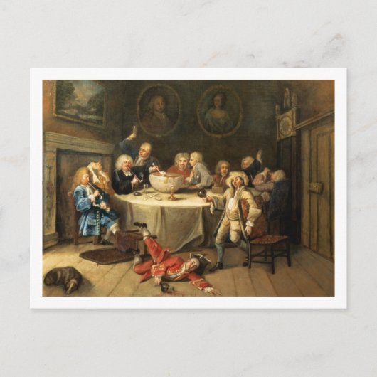 Moderne midnight-discussie briefkaart (Voorkant)