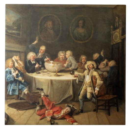 Moderne midnight-discussie tegeltje (Voorkant)