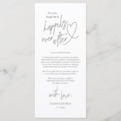 Moderne mignon, Mariage Cadre Carte de remerciemen (Devant)