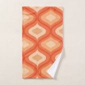 Moderne milieu de siècle ogee orange et beige (Serviette à main)