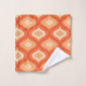 Moderne milieu de siècle ogee orange et beige (Gant de toilette)