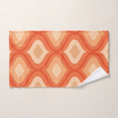 Moderne milieu de siècle ogee orange et beige (Serviette à main)