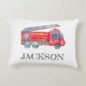 Moderne miniatuurfeest van vuurman accent kussen (Achterkant)
