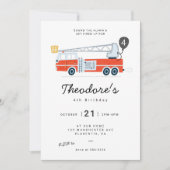 Moderne miniatuurfeest van vuurman kaart (Voorkant)