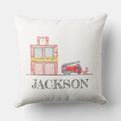 Moderne miniatuurfeest van vuurman kussen (Achterkant)