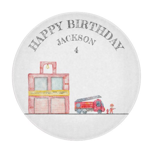 Moderne miniatuurfeest van vuurman snijplank (Voorkant)