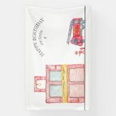 Moderne miniatuurfeest van vuurman spandoek (Verticaal)