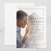 Moderne miniatuurfoto-koppels douchen kaart (Voorkant / Achterkant)