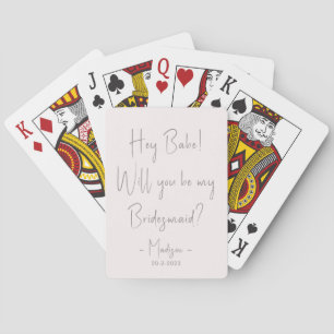 Moderne minieme bridesmaid-ontwerphandleiding Blus Pokerkaarten