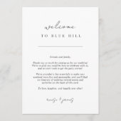 Moderne minieme brief voor bruiloft en reisroute programma (Voorkant)