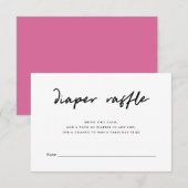 Moderne minieme druppeltoevoeging | Roze Informatiekaartje (Voorkant / Achterkant)