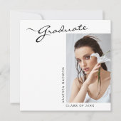 Moderne minieme foto van Elegant Script | AFSTUDER Aankondiging (Voorkant)