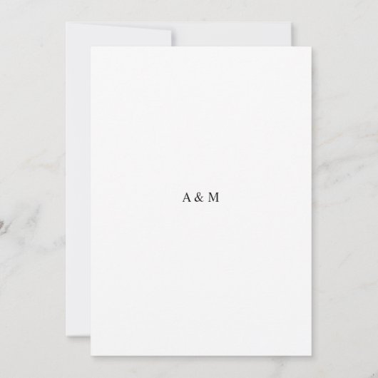 Moderne minieme gouden monogram voor het script Go Kaart (Achterkant)