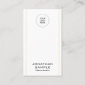 Moderne minieme gouden verticale Sjabloon met mini Visitekaartje (Voorkant)