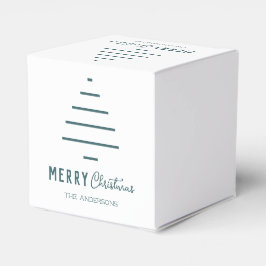 Moderne minieme groene kerstboompijn met prettig k bedankdoosjes