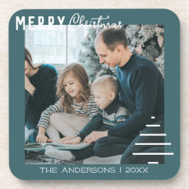 Moderne minieme groene kerstboompijn met prettig k bier onderzetter