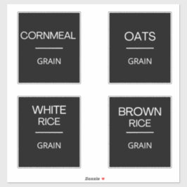 Moderne minieme keukenetiketten voor panteropslag sticker