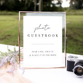 Moderne minieme scriptweduwfoto Guestbook Poster