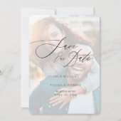 Moderne minieme Typografie van het Manuscript Save The Date (Voorkant)