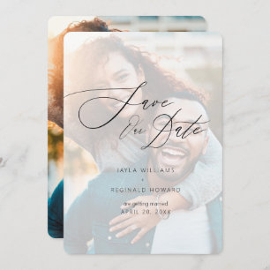 Moderne minieme Typografie van het Manuscript Save The Date