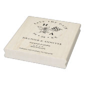 Moderne minieme wilde bruinbloemen Initialen Rubberstempel (Stempel)