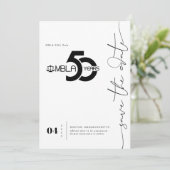 Moderne minima | 50e Gala Save the Date (Staand voorkant)