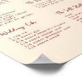 Moderne minima | Drink van de Bride & Groom Signat Poster (Hoek)