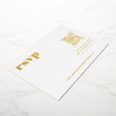 Moderne minima | QR Code Wedding RSVP Kaart (Gedraaid)