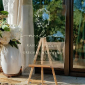 Moderne minima | Welkom Monogram Weddenschap Acryl Bord