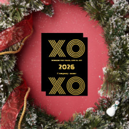 Moderne minimaal, Bedrijf elegant XO XO Folie Feestdagenkaart