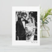 Moderne Minimaal Bewaar de Datum Save The Date (Staand voorkant)