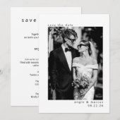 Moderne Minimaal Bewaar de Datum Save The Date (Voorkant / Achterkant)