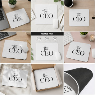 Moderne Minimaal De CEO Zwarte Muismat