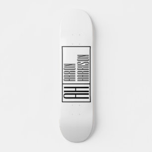 Moderne Minimaal Eerste Letters & Naam Logo Skateboard