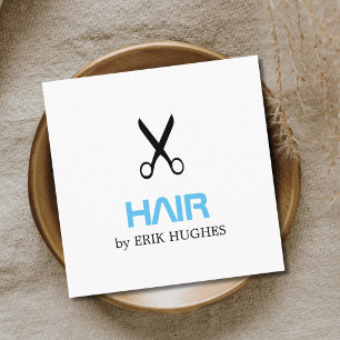 Moderne Minimaal Elegante Kapsalon Stylist Vierkante Visitekaartje
