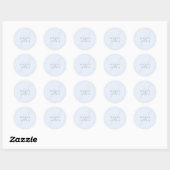 Moderne minimaal elegante script monogram bruiloft ronde sticker (Vel)