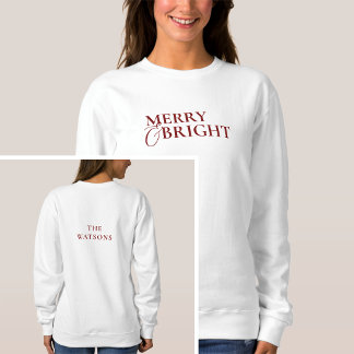 Moderne Minimaal Elegante Typografie Familie Kerst Trui