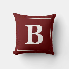 Moderne Minimaal Gepersonaliseerd Monogram Frame Kussen