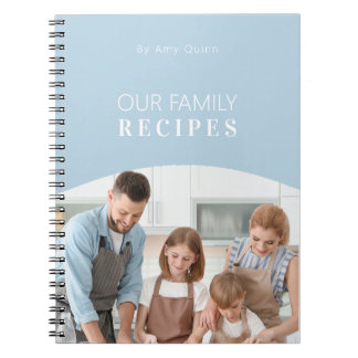 Moderne Minimaal Gepersonaliseerde Foto met Witte  Notitieboek