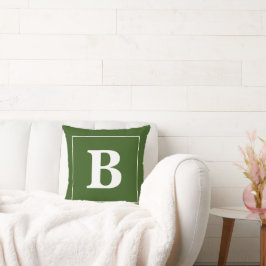 Moderne Minimaal Gepersonaliseerde Monogram Frame Kussen