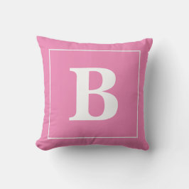 Moderne Minimaal Gepersonaliseerde Monogram Frame Kussen
