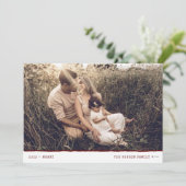 Moderne Minimaal Marker MERRY Rode Kerstkaart (Staand voorkant)