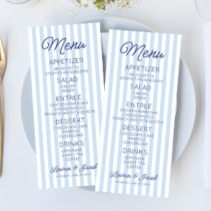 Moderne Minimaal Minimalistische Blauwe Strepen Tr Menu