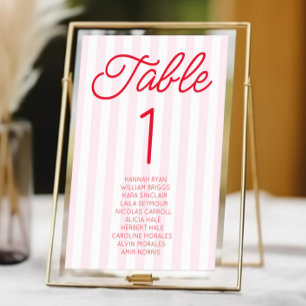 Moderne Minimaal Minimalistische Rode Roze Strepen Kaart