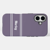 Moderne Minimaal Monogram Script Sjabloon Paars Case-Mate iPhone Case (Achterkant (horizontaal))