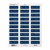 Moderne Minimaal Navy Blauwe Aangepaste Retour Etiket (Full Sheet)