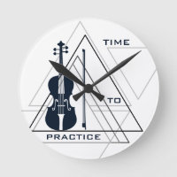 Moderne Minimaal Navy Blauwe & Witte Viool Ontwerp